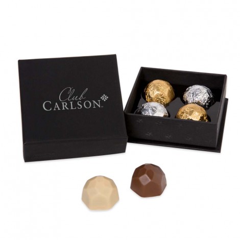 4pc Black Deco Truffle Box