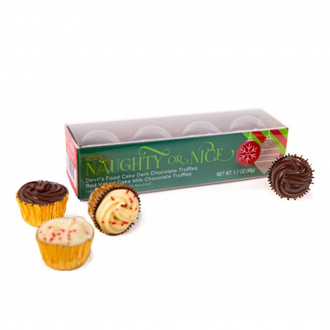 4pc Holiday Cupcake Truffle Box