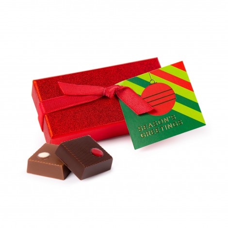 2pc Red Sparkle Truffle Gift Box