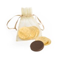 St. Patrick's Day Lucky Coins in Chiffon Pouch (Gold)