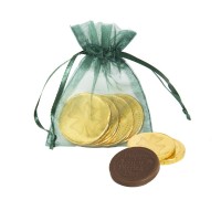 St. Patrick's Day Lucky Coins in Chiffon Pouch (Green)