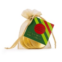Belgian Milk Chocolate Coins in Chiffon Pouch